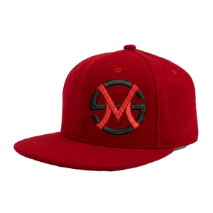 หมวกแก๊ปสีแดง 6 แผง แบบ Snapback พร้อมปักโลโก้แบบกำหนดเอง สไตล์สตรีท ยูนิเซ็กส์ - Product Image 4