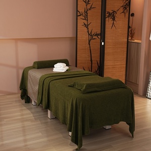 Olive màu xanh lá cây rắn màu massage bảng tờ cho spa và massage nhung mềm massage bảng tấm thiết lập - Product Image 2