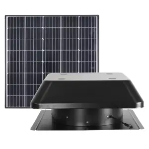 SUNNY Atacado Estufa Armazém Solar Powered 14 "50W Gable Sótão Exaustor Extrator Telhado Turbina Eólica Ventilador de Ventilação