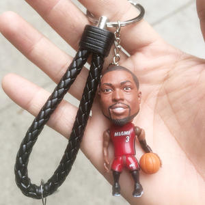 PVC Figure Réaliste <span class=keywords><strong>NBA</strong></span> Basketball Joueur Mini Figurines En Plastique Porte-clés Lowry Kobe Warriors Curry Durant Lakers <span class=keywords><strong>James</strong></span> Porte-clés - Product Image 4