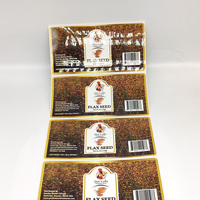 Etiquetas adhesivas para alimentos laminadas mate brillante código de barras de diseño personalizado para comida picante