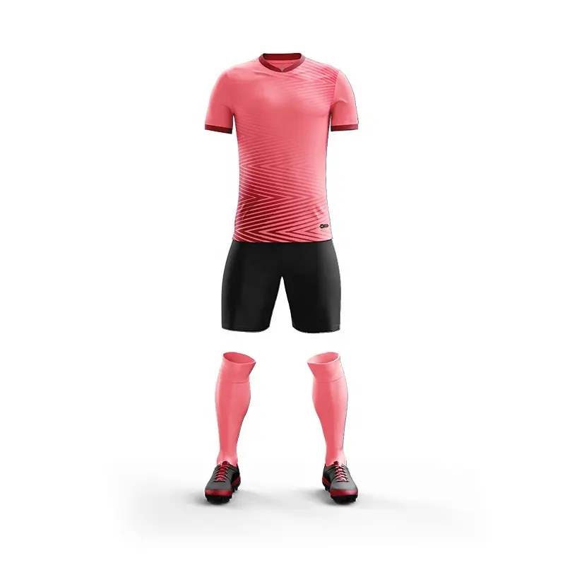 Le maglie da calcio rosa indossano maglia da calcio vintage set da calcio personalizzato maglia da calcio bianca senza logo