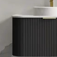 Nouveau design avec matériau PVC Cabinet avec évier Vanité avec miroir Lavabo pour hôtel Salle de bain Salle de bain de luxe
