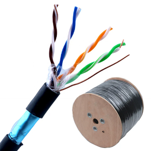 Câble LAN CAT5E FTP blindé 305 m, paire torsadée, <span class=keywords><strong>catégorie</strong></span> 5, câble <span class=keywords><strong>Ethernet</strong></span> CAT <span class=keywords><strong>5E</strong></span> CCA, noir, certifié ISO9001 - Product Image 4