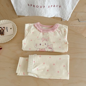 Tongxingyuan Girls Pajamas Set Cotton Cartoon Print Soft Breathable Sleepwear For Kids Size 90 100 110 120 130 140 - Product Image 4