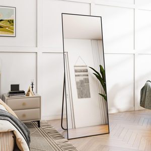 Full Length <strong>Mirror</strong> Rectangle <strong>Mirror</strong> Wall Door Mounted Aluminum Alloy <strong>Frame</strong> for Bedroom Wardrobe Mail Order Packing - Product Image 2