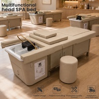 Fauteuil de lavage de cheveux électrique pour spa thaïlandais, table de massage et de pédicure avec circulation d'eau et vapeur intégrée
