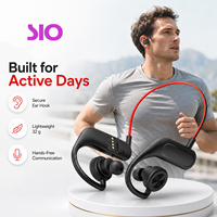 Écouteurs sans fil 5.0 étanches IPX8 avec commande par bouton, lecteur MP3 et carte mémoire, casque sport intra-auriculaire pour la course et la natation