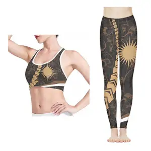 Sportkleding Workout Yoga Broek Vest Yoga Outfit Vrouwen Sets Polynesische Tribale Marshall Eilanden Print Custom Tribal Yoga Set Fitness