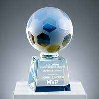Ballon de football en cristal personnalisé avec logo, trophée de football économique pour les sports de plein air