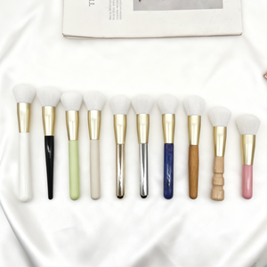 Brochas de Maquillaje de Fibra Sintética Densa para Contorno, Base, Polvo, Rubor, Brocha de Maquillaje Vegana <span class=keywords><strong>Kabuki</strong></span> - Product Image 1