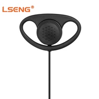Yüksek Dayanıklılıklı D Şekilli Walkie Talkie Kulaklığı, Kenwood Serisi / Baofeng UV-5R BF 888S İki Yönlü Telsiz için LED Göstergeli PTT ve Mikrofonlu