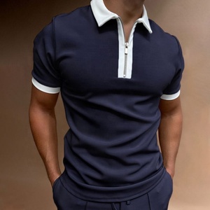 T-shirt pour homme, nouvelle mode, t-shirt à col, t-shirt <span class=keywords><strong>slim</strong></span> décontracté pour homme, haut - Product Image 5