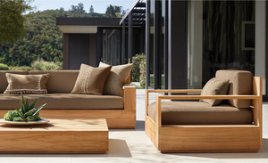 Mesa de Centro de Madera de Teca de Grado A, Estilo Moderno y Minimalista, Directo de Fábrica, con Unión de Precisión para Proyectos de Villas de Lujo - Product Image 5