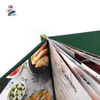 Couverture de menu de restaurant imperméable avec logo personnalisé, en cuir, avec pages intérieures en PVC