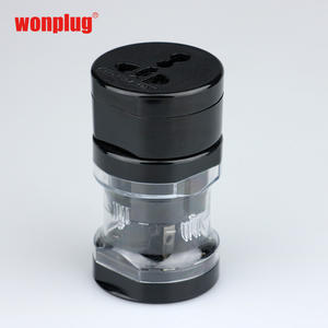 Pour Wonplug vente rapide tout-en-un convertisseur de voyage en laiton monde coffret cadeau articles cadeaux adaptateur de courant nominal 10A pour Easy <span class=keywords><strong>Travelin</strong></span> - Product Image 1