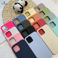 Coque personnalisée pour iPhone avec logo, style officiel original, coque en silicone liquide pour iPhone 12 Pro, coques arrière