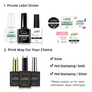 Cat kuku cat kuku cepat kering 15ml, cat kuku dasar Normal berbasis minyak organik berkilau tahan lama untuk kuku - Product Image 4