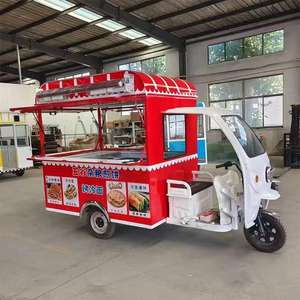 Triciclo Eléctrico Compacto para Alimentos, Carrito de Cocina Móvil de Acero Inoxidable de Tres Ruedas con Capacidad para 200 Unidades para Comida Callejera - Product Image 6