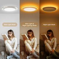 Lampe de plafond LED ronde Zenyuan de style moderne pour salon, éclairage décoratif de haute qualité pour la maison