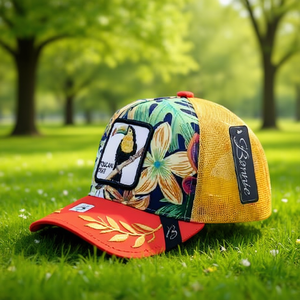 Cappello Trucker Borune a 6 Pannelli in Rete, Regolabile, con Ricamo a Tema Animale, Unisex per Adulti, Primavera-Estate, Casual e alla Moda - Product Image 2