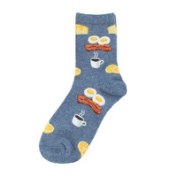 Automne/hiver bloc de couleur drôle Calcetines dessin animé équipage personnalisé concepteur broderie logo chaussettes de mode