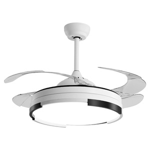 Ventilador de Techo Invisible LED Moderno de 42 Pulgadas con Control Remoto de 5 Velocidades, Luz, 3 Aspas, Motor DC, Viento Suave para Sala de Estar - Product Image 1