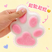 Jouet à presser extra-large en forme de patte de chat en TPR et peluche, anti-stress, unisexe, pour Halloween, fait main, à récupération lente