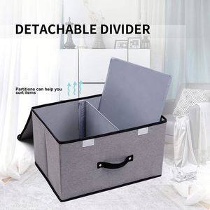 กล่องเก็บของผ้าไม่ทอแบบพับได้สำหรับเสื้อผ้า กล่องจัดระเบียบเก็บของ - Product Image 3