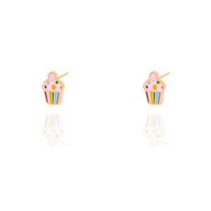 Nuevos Aretes <span class=keywords><strong>de</strong></span> Acero Inoxidable con Diseño <span class=keywords><strong>de</strong></span> Pastel Dulce para <span class=keywords><strong>Niñas</strong></span>, Aretes Esmaltados Lindos para Niños - Product Image 2