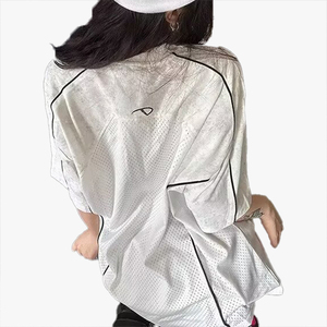 T-shirt vintage style maillot à manches courtes pour homme, séchage rapide, maille respirante, demi-manches, pour cyclisme, moto, vêtement de sport tendance - Product Image 3