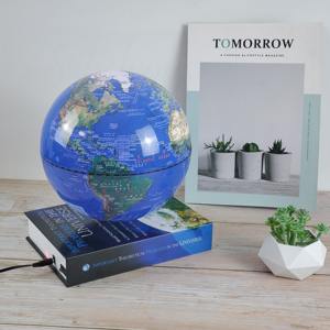 HCNT <b>Plug</b>-In Square Magnetic Levitation World Globe 8 Inch 360 Rotating Creative Floating Globe Home Decoration - Product Image 6