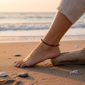 Commercio all'ingrosso Trending minimalista cordone di perline cavigliere e bracciale cuore e perline stella stile religioso per le ragazze - Product Image 3