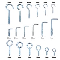 Crochet en forme de O, L, C, à visser, pour cadre photo, lampe, armoire, plante, rideau, filet, fil, plafond, œillet, boulon, vis, support