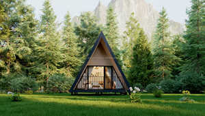 Bâtiment modulaire de structure en acier à cadre en A de style <span class=keywords><strong>boutique</strong></span> à faible coût livraison dans le <span class=keywords><strong>monde</strong></span> entier camping-car Bungalow Triangle Kit hôtels - Product Image 5