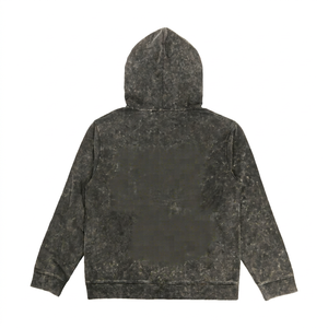Herren Regular Fit Kapuzenpullover mit Acid-Wash-Effekt, Einfarbig, 100% Baumwolle, Schweres Fleece, Lässiger Winter-Pullover, 500 Gramm - Product Image 2