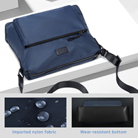 Tas Selempang Nylon Grosir Pria Bahan Impor Multi Kantong Tas Selempang Bahu Tas Laptop 12 Inch Anti Air Custom OEM