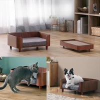 Canapés-lits et meubles en bois personnalisés de luxe et de qualité supérieure pour animaux de compagnie Nid de canapé pour lit pour chien et chat Teddy Golden Retriever