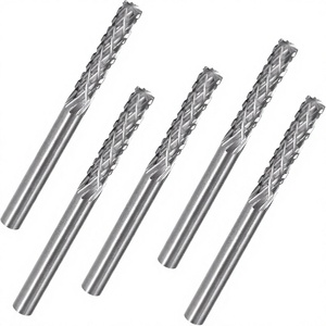 Fraise miniature à double fente RUIMENG en carbure de tungstène et aluminium, tige de 1/8 po, dentée cylindrique, pour outils rotatifs - Product Image 1