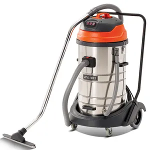 Orange 80L dust and water suction machine three-motor wet and dry high-power factory commercial car wash vacuum cleaner