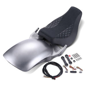 Guardabarros trasero corto de acero de aleación con luces Led, cojín de asiento individual para <span class=keywords><strong>Harley</strong></span> Softail 2018-2024 Low Rider Fatbob Heritage - Product Image 3