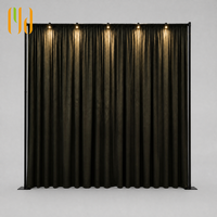 Système de support de toile de fond pour salon professionnel, rideau noir, cloison de stand d'exposition, écran de séparation, mur d'affichage, événementiel, en aluminium