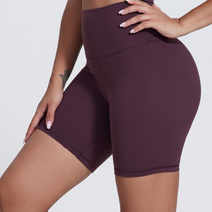 MOQ bajo de fábrica Color personalizado Señoras Pantalones cortos de bicicleta Suave Cómodo Entrenamiento Correr Deportes Fitness Yoga Pantalones cortos Mujeres - Product Image 2