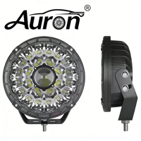 AURON Luz de Trabajo LED Redonda de Alta Calidad de 9 Pulgadas, 12V 42W, Color Blanco, 4x4 Todoterreno, DRL, para Camioneta, ATV, Coche, Motocicleta, Modificación/Actualización