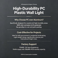 Lampes murales extérieures carrées GU10 étanches IP54, conformes CE ROHS, pour vente en gros et en vrac