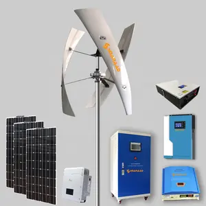 Smaraad Tái Tạo Off Grid Năng Lượng Mặt Trời Và Gió Điện 20000 Watt Năng Lượng Mặt Trời Hệ Thống 1kw 5 KW Pin Lithium