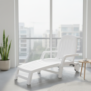 Chaise longue pliante en <span class=keywords><strong>plastique</strong></span> d'extérieur avec roulettes pour la piscine, le patio, le <span class=keywords><strong>bain</strong></span> <span class=keywords><strong>de</strong></span> <span class=keywords><strong>soleil</strong></span> - Product Image 6