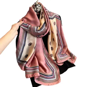 Silk Long Scarf - Women's Large Oblong Sunscreen Shawl with Gift Packaging