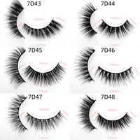 Vente en Gros Faux Cils Volume Moelleux avec Cils Effilés Bouclés Glamour Lot de 5 Paires Cils Bande Complète