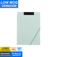 Carpeta Portapapeles A4 Plegable con Clip, Carpeta con Clip de 360 Grados, Ranura para Bolígrafo y Banda Elástica